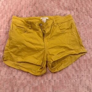 H&M Mustard High Waist Women's Shorts